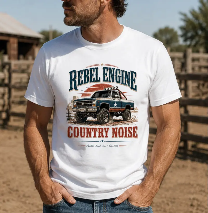 Camiseta Country  Truck Rebel Noise