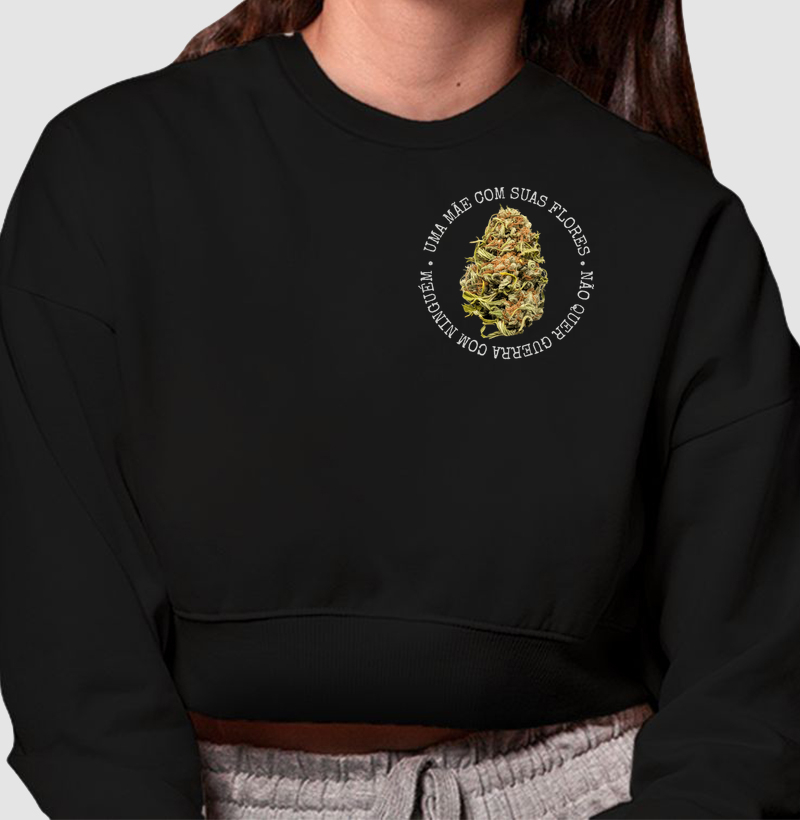 Uma mãe com suas flores não quer guerra com ninguém