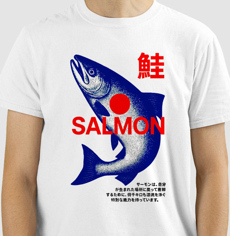 Arte Japonesa_ Salmon Vintage 