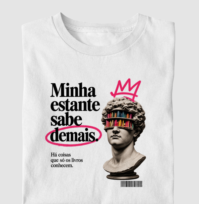 Minha estante sabe demais  - Camiseta Infantil