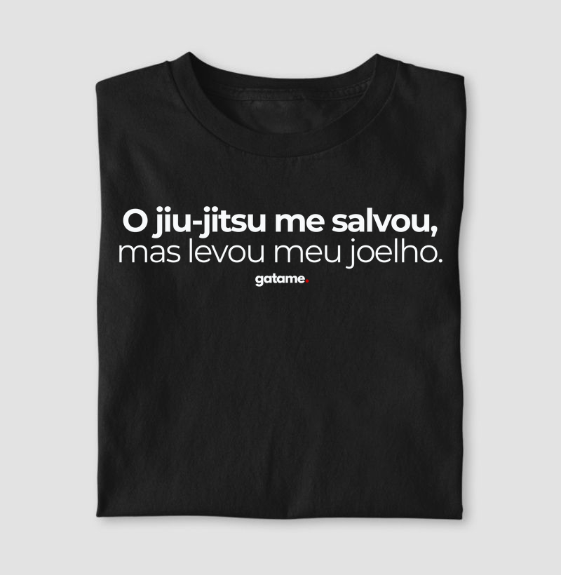 Camiseta Jiu-Jitsu - Me salvou, mas levou meu joelho