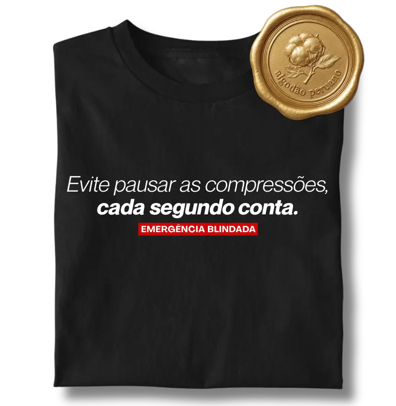 Evite pausar as compressões, cada segundo conta.