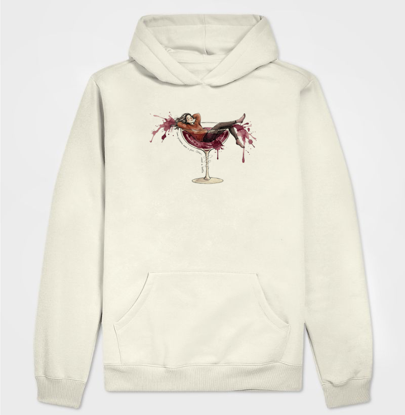 Hoodie Moletom De Cabeça no Vinho 