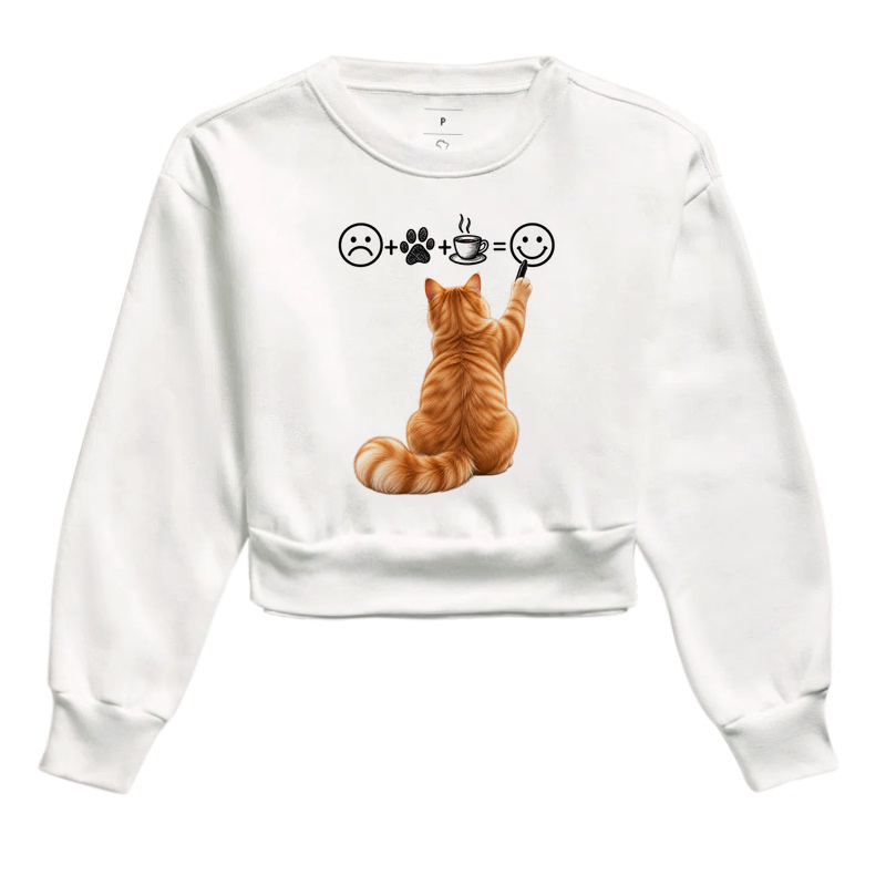 Otimismo Felino - Cropped Moletom