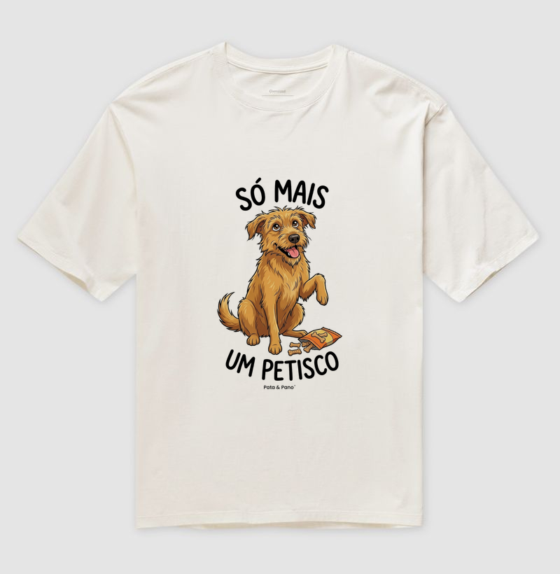 CAMISETA OVERSIZED VIRA-LATA FIAPO DE MANGA PETISCO