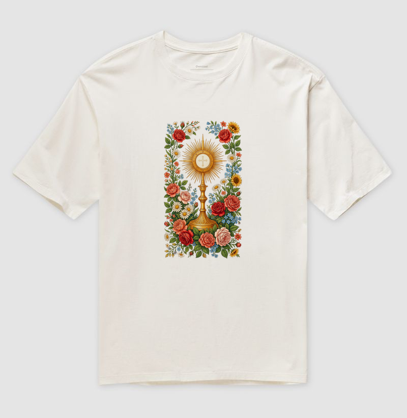 Camiseta Oversized Jardim Eucarístico 