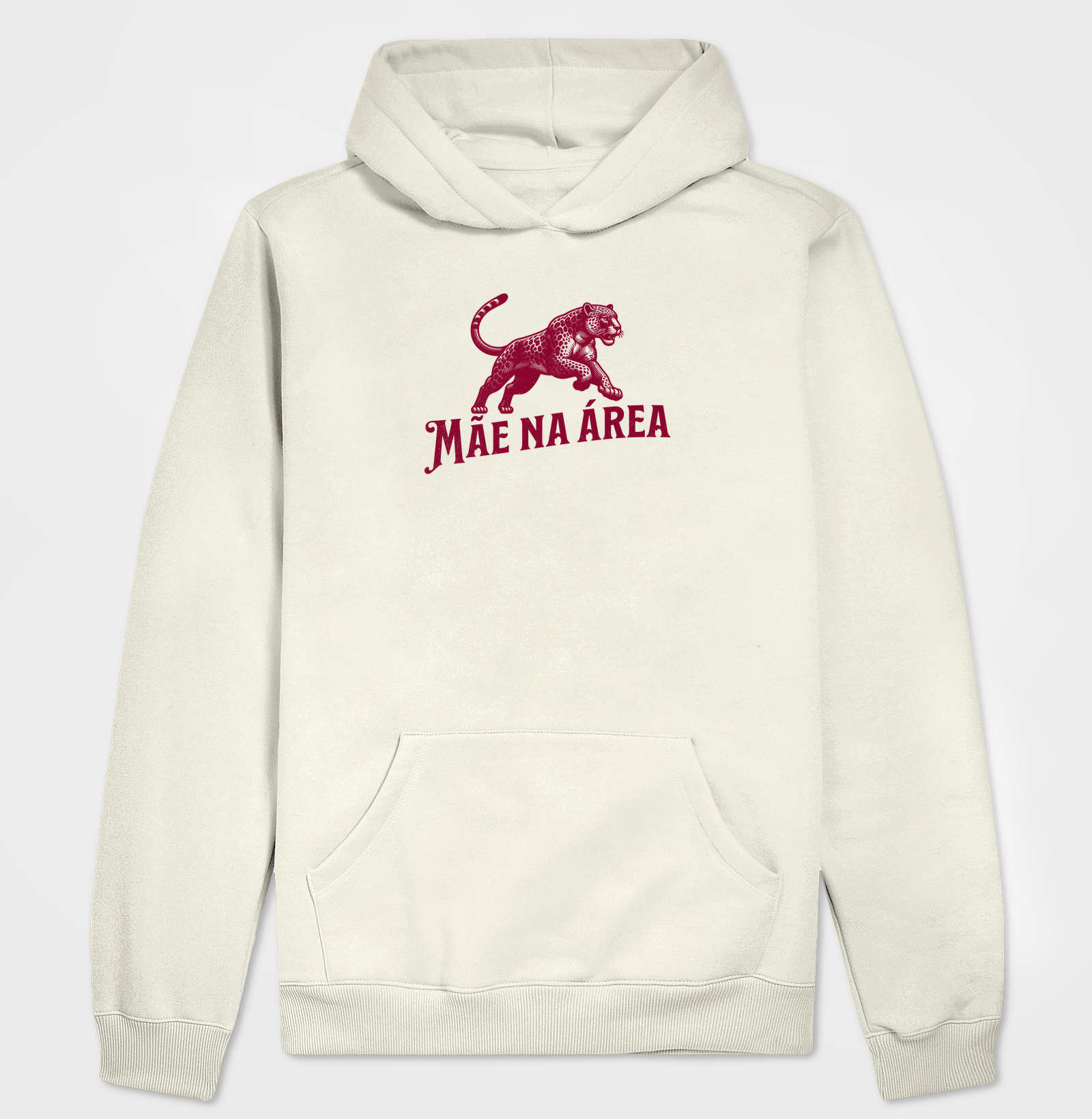 Mãe na área - ilustração vinho