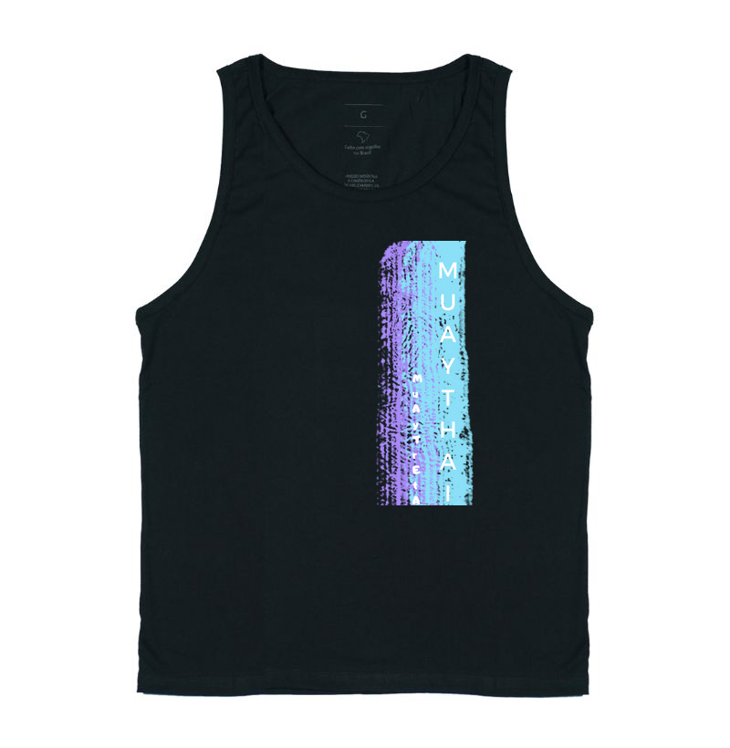 Muay Thai faixa vertical azul e roxo