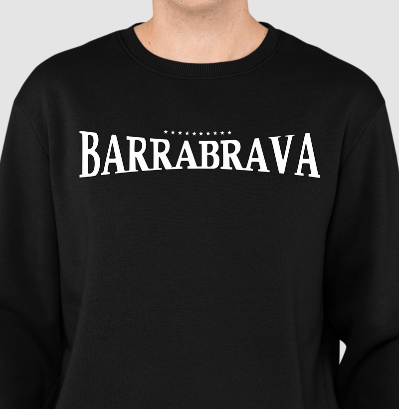 Suéter Moletom Barra Brava - Preto e Azul