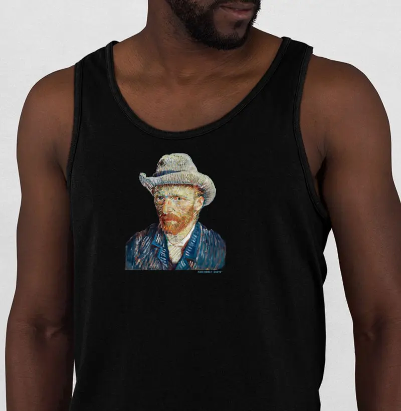 AUTO-RETRATO COM CHAPÉU DE FELTRO CINZA (1887) por Vincent van Gogh: "