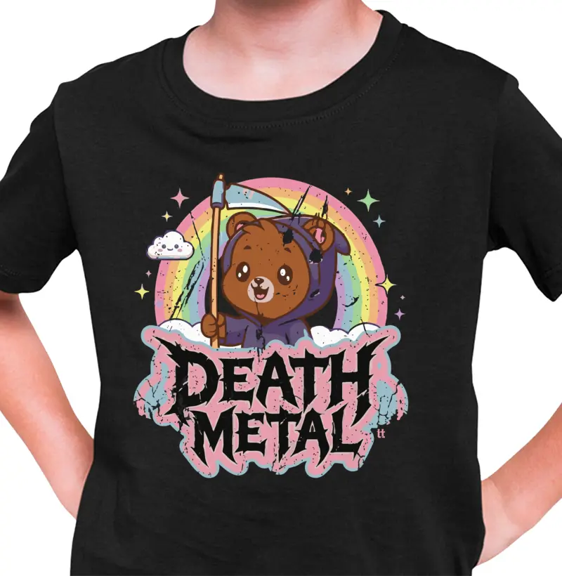 Camiseta infantil Death Metal Kawaii