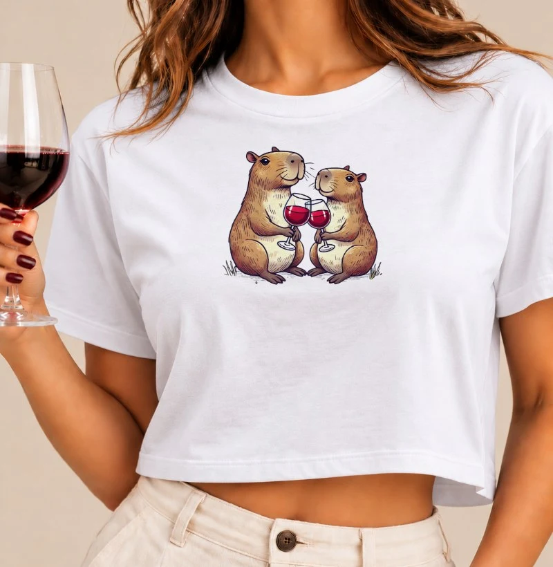 Camiseta Brinde Capivara - Cropped