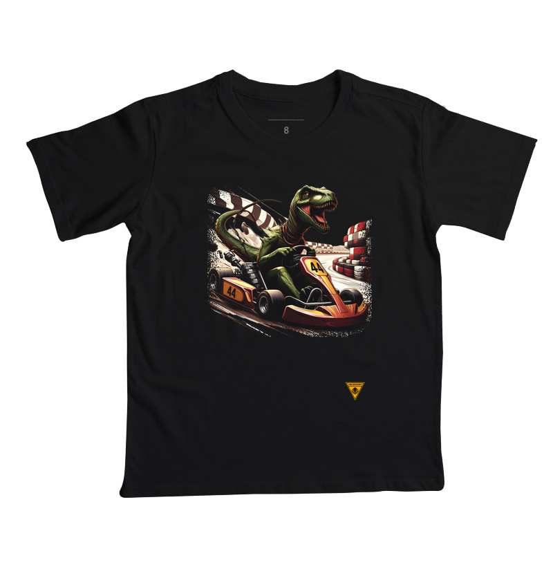 Camiseta premium mascote Velociraptor da VELOCIKART