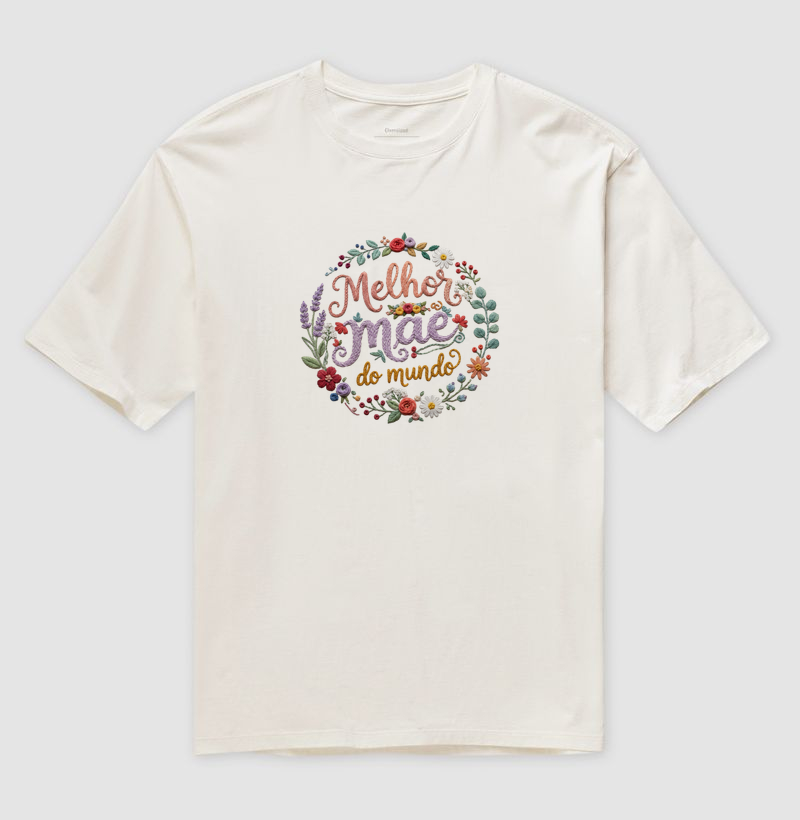 Melhor mãe do mundo - Círculo bordado