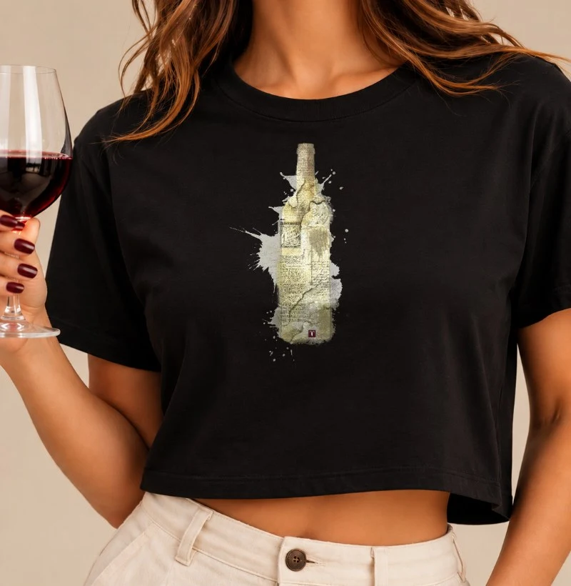 Camiseta Cropped Wine Art - Cropped