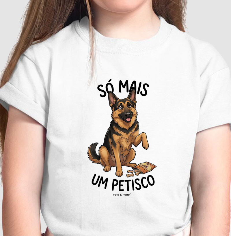 CAMISETA INFANTIL PASTOR ALEMÃO PETISCO