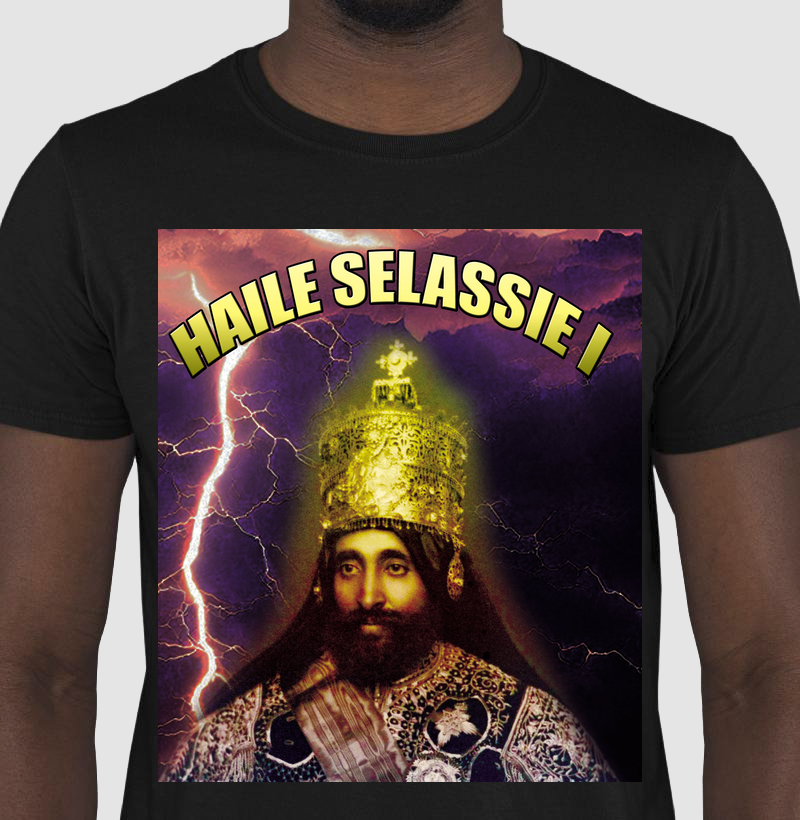 トップス vintage goa haile selassie design tee Trovão Neles Shop