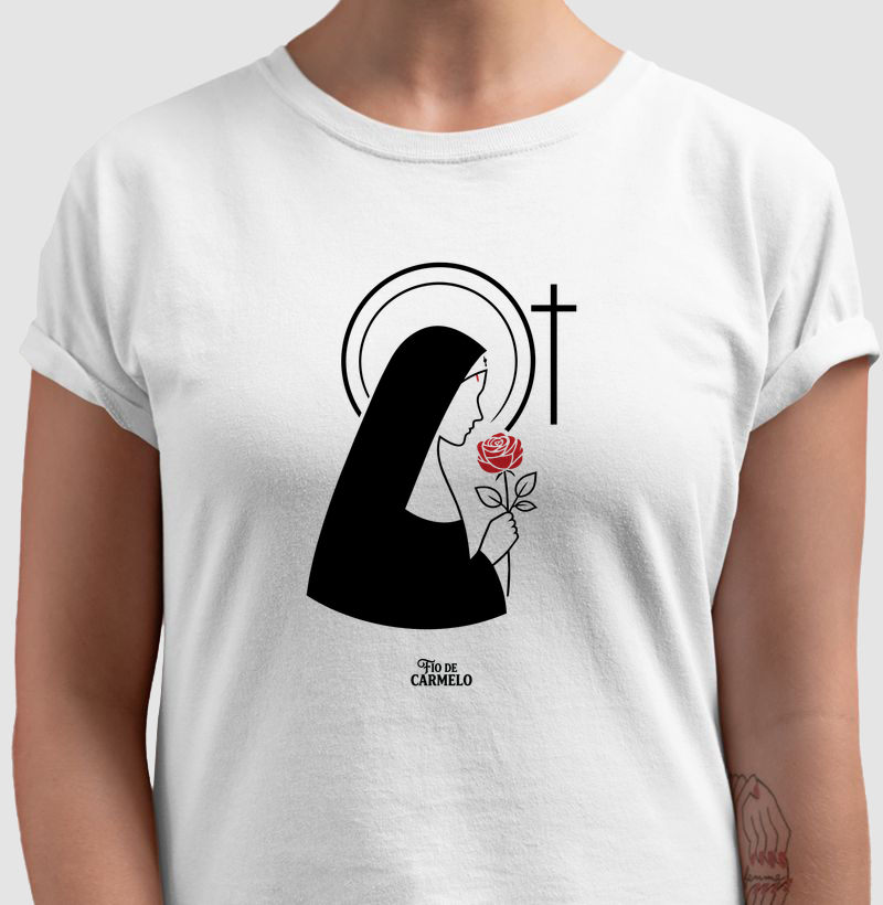 Santa Rita e a Rosa (camiseta)