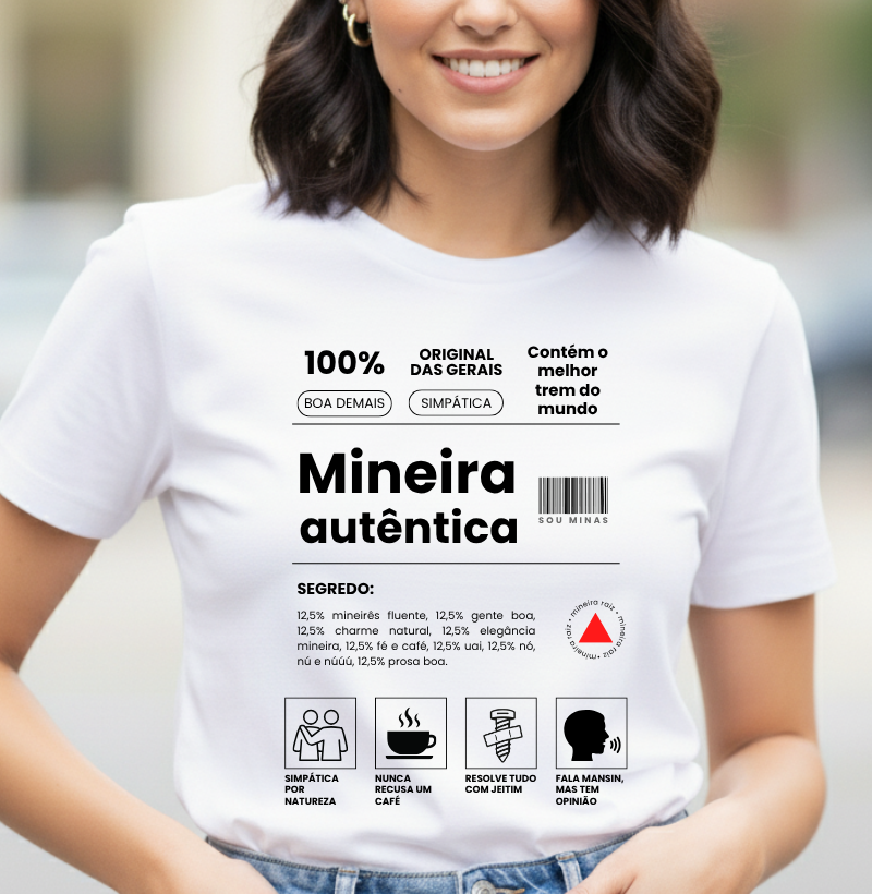 Camiseta Orgulho Mineiro | Rótulo 100% Mineira