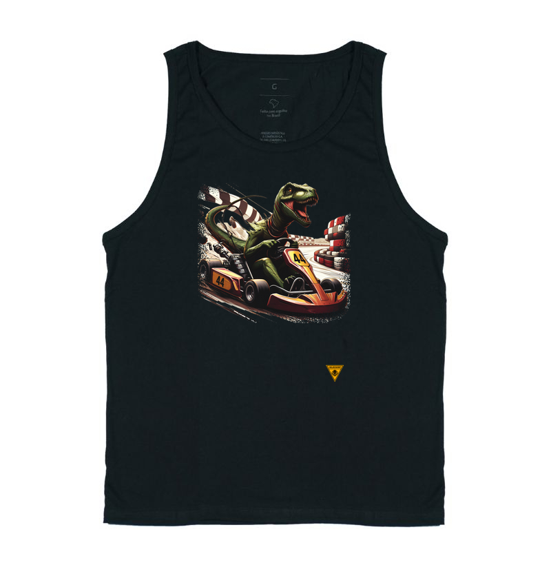 Camiseta premium mascote Velociraptor da VELOCIKART