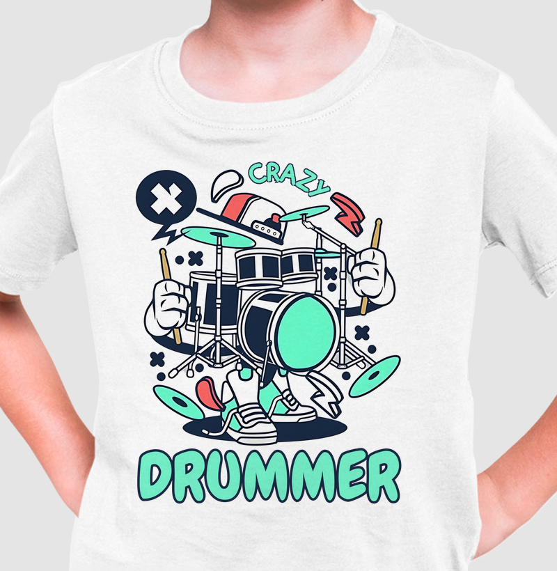 Camiseta Crazy Drummer Kids