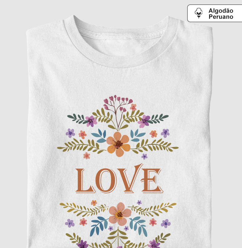 Flores de Provence - Love - 04 - Algodão Peruano