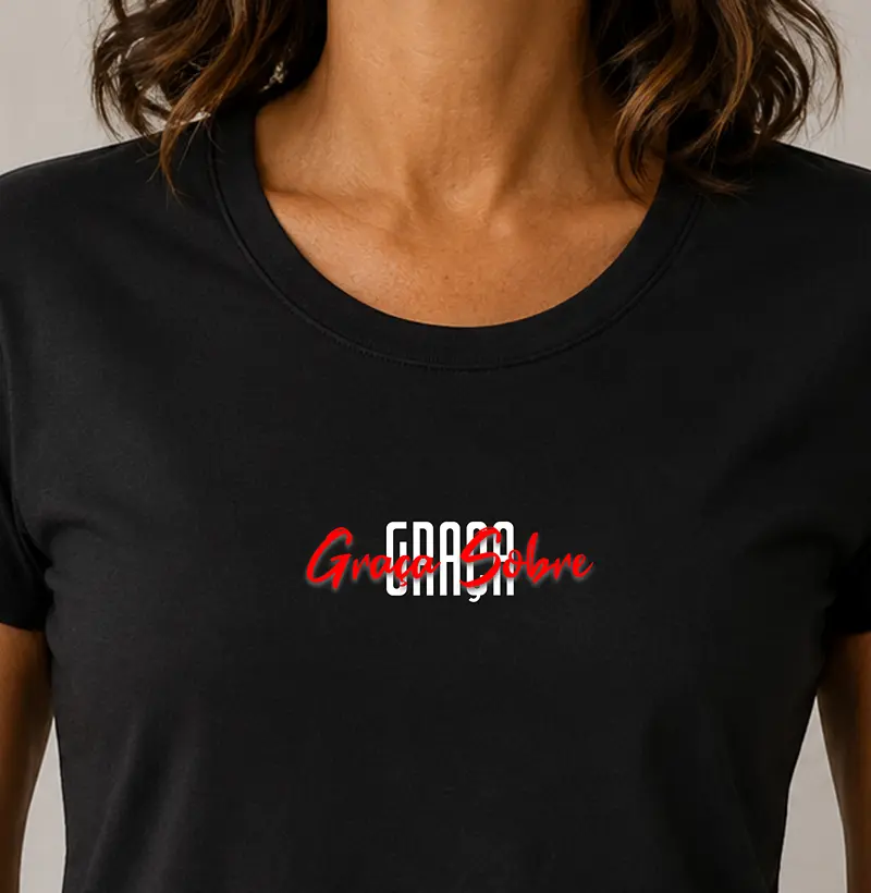 Camiseta Fem. Graça Sobre Graça - Camiseta