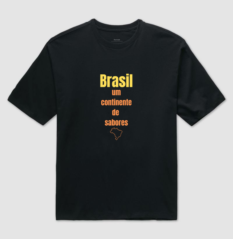 continente de sabores - Camiseta Oversized