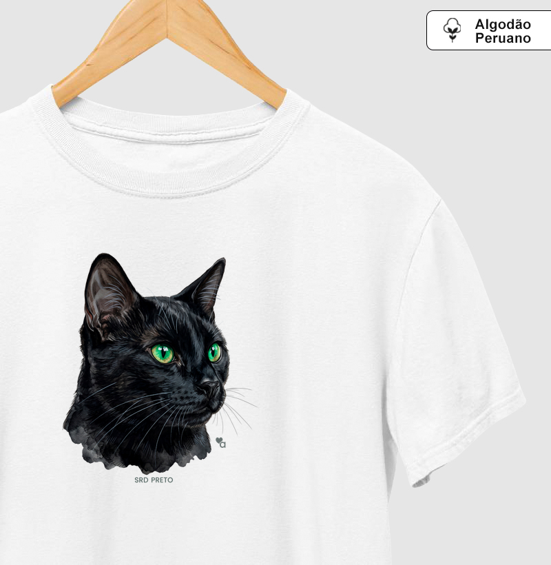 Gatos - SRD Preto - Algodão Peruano