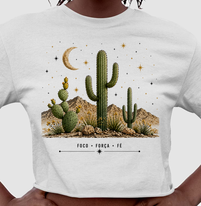 Camiseta Foco, Força e Fé