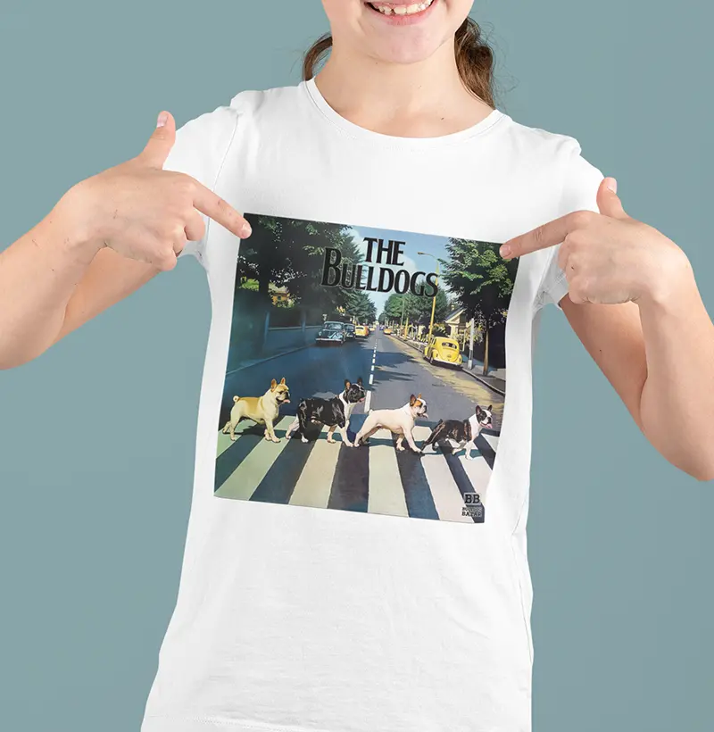 Camiseta Infantil Bulldog Frances "AUbbey Road"
