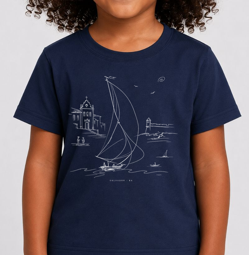 Salvador ao vento - Camiseta Infantil