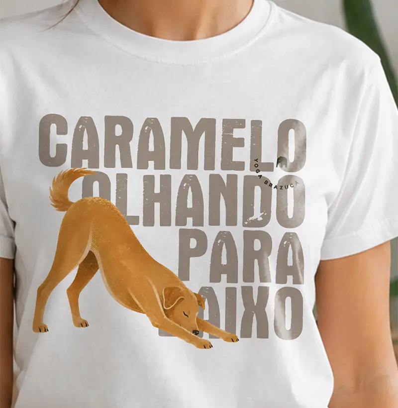 Caramelo olhando para baixo