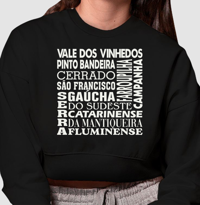 Wine Origins - Brasil - Cropped Moletom