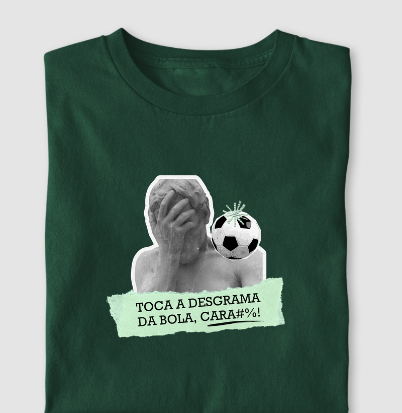 feminina de futebol estampa "toca a desgrama da bola" joga bonita