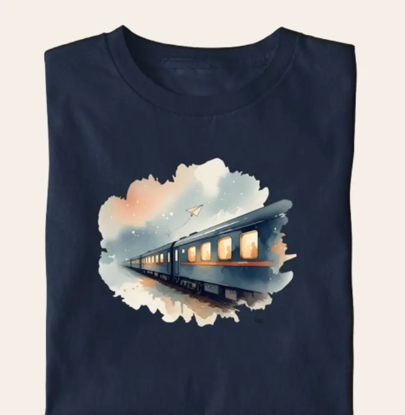 Camiseta Algodão Premium - Trem Europeu 