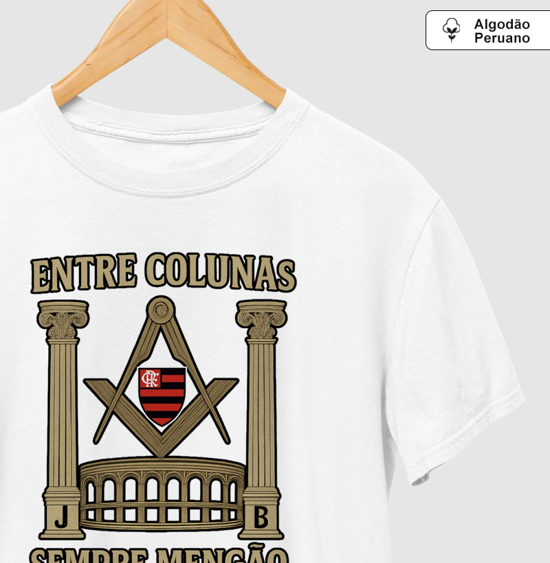 Camiseta Algodão Peruano Mengão Entre Colunas - Mr. GADU