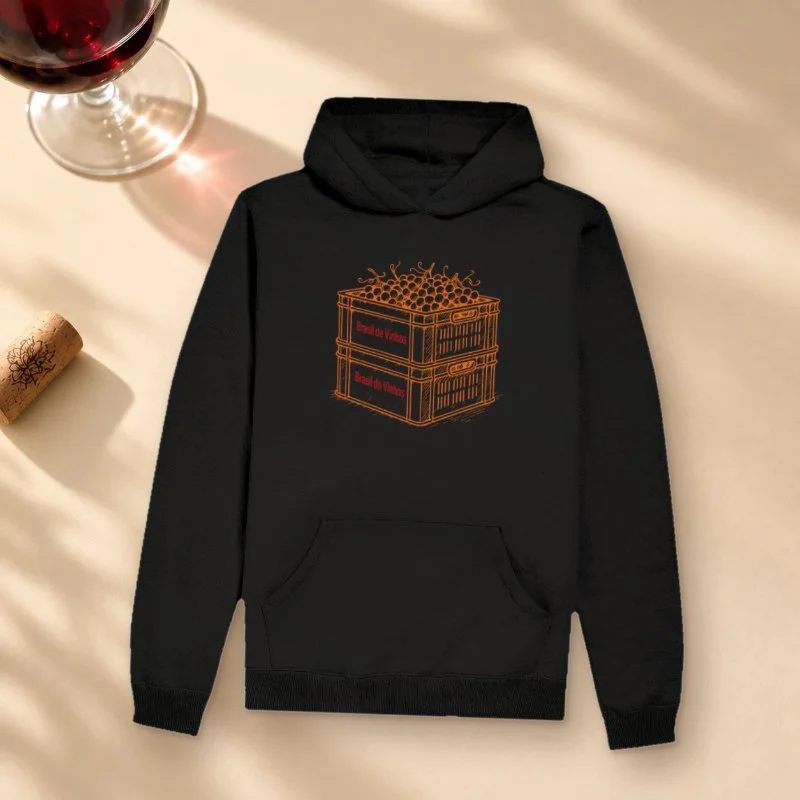 Camiseta Brasil de Vinho - Caixa Laranja - Hoodie Moletom