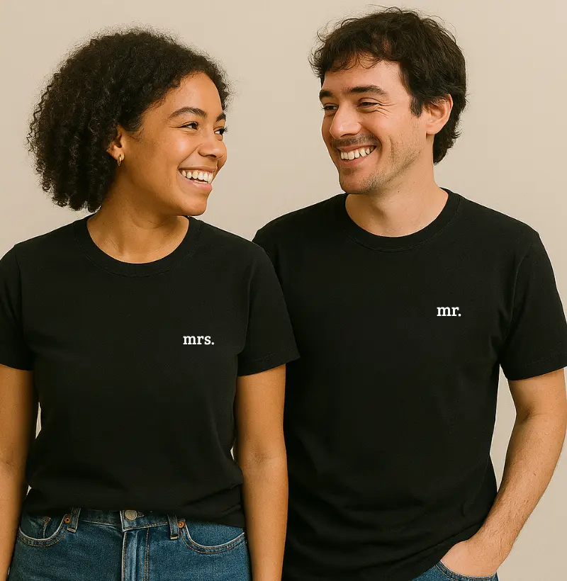 Kit Camiseta Casal mr&mrs