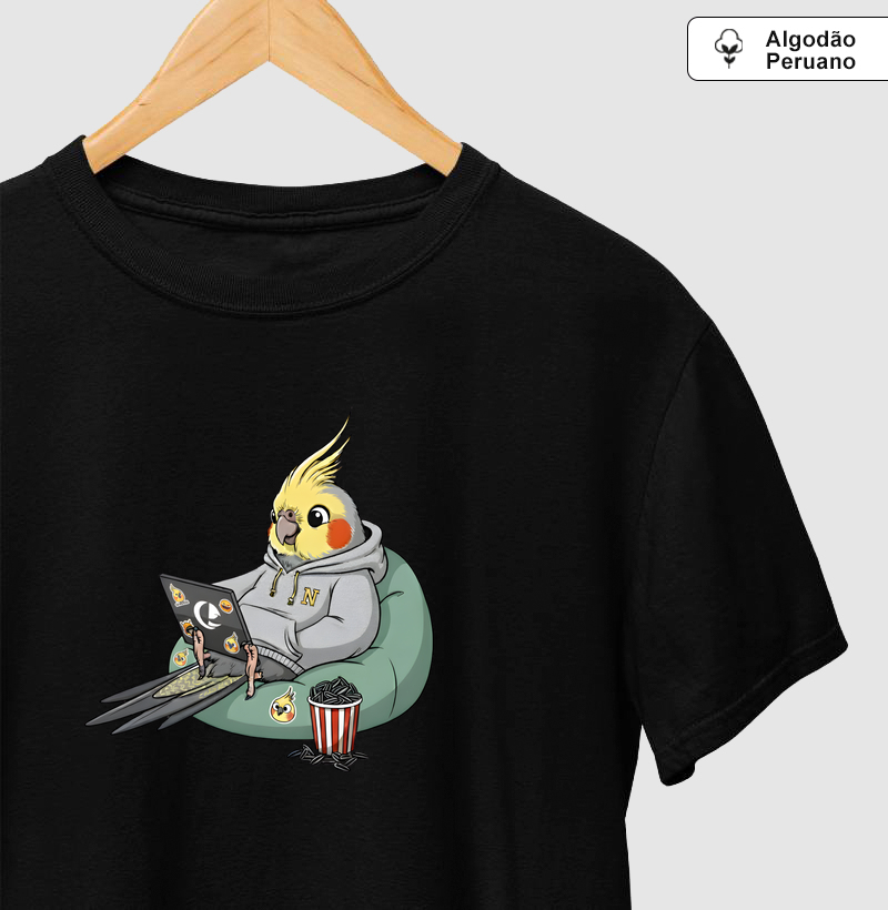 Camiseta Algodão Peruano Modo Calopsita ON