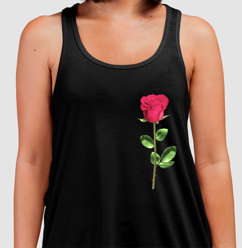 Coleção flores - Rosa no peito