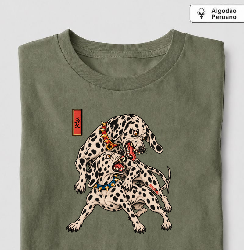 Dalmatian Ukiyo-e 愛 🐾🇯🇵 - Camiseta Algodão Peruano