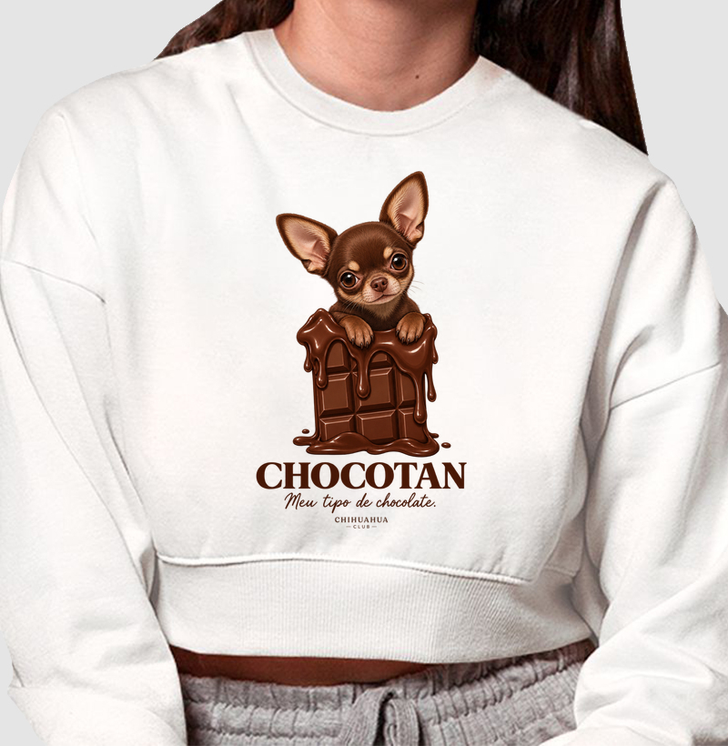 Meu tipo de chocolate  - Cropped Moletom