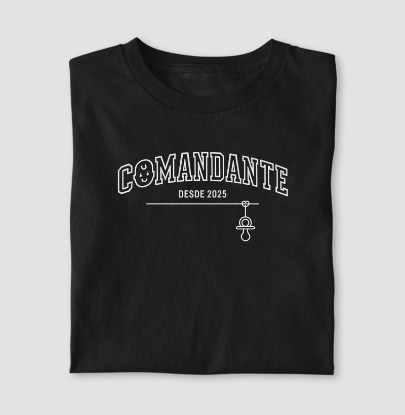 Camiseta de dia dos pais - Comandante - Algodão 30.1