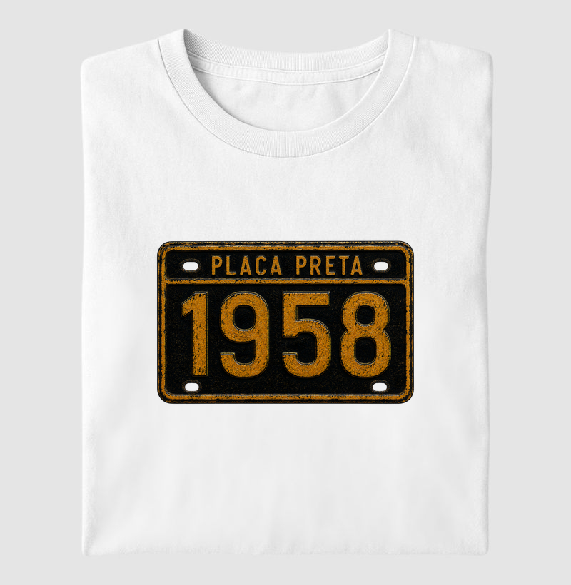 Camiseta Placa Preta 1958