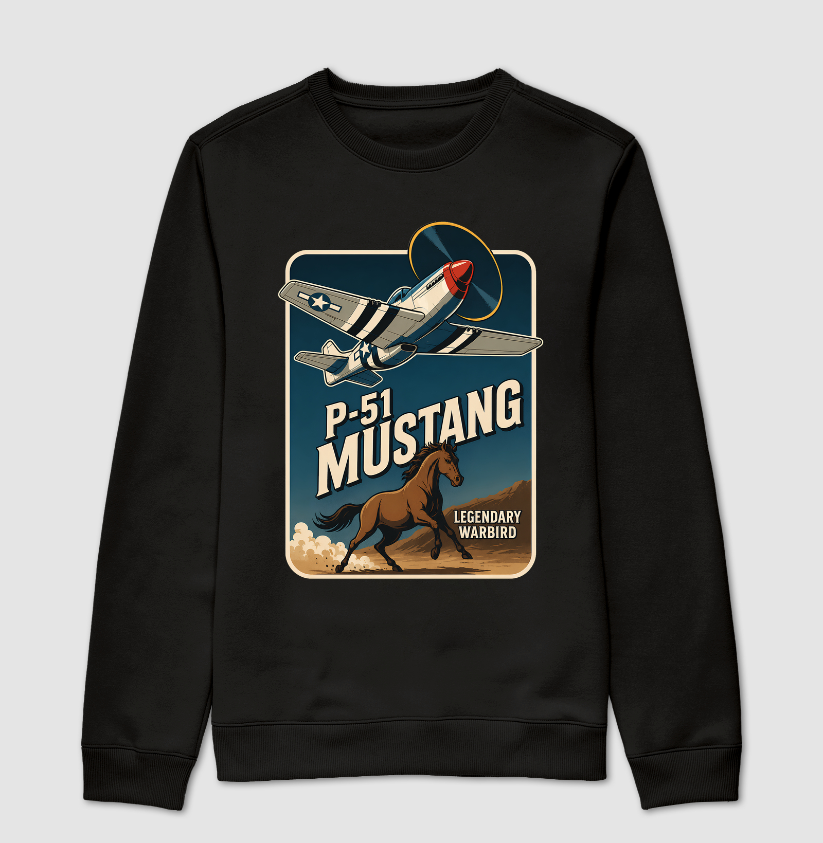 P-51 Mustang - Suéter Moletom