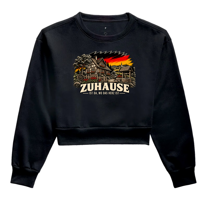 Zuhause ist da, wo das Herz ist - Cropped Moletom