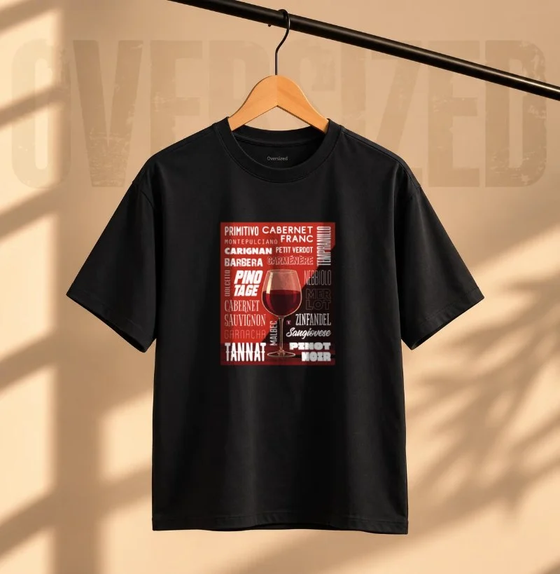 Camiseta Oversized Uvas Tintas - Camiseta Oversized
