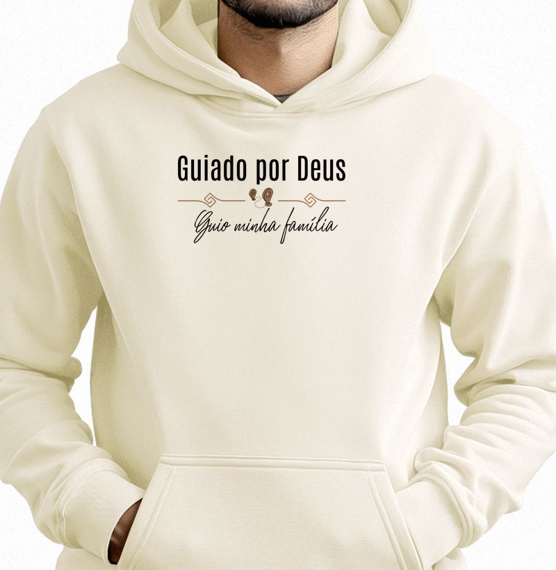 Hoodie Moletom Guiado por Deus, guio minha família - Hoodie Moletom