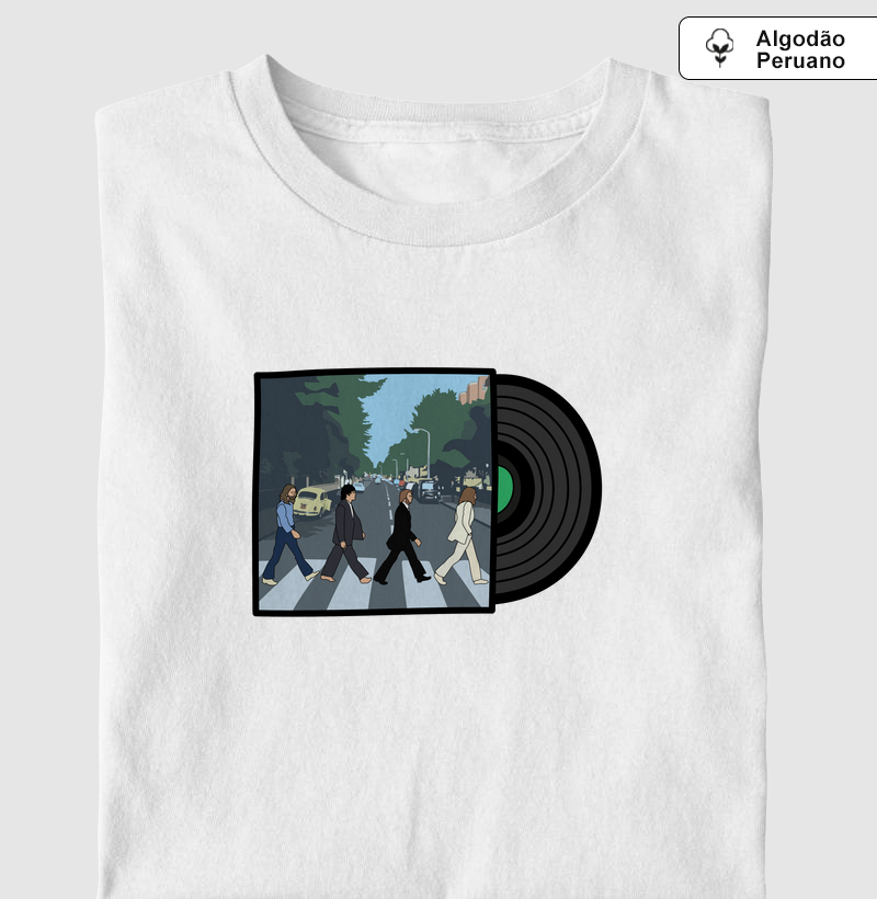 Camiseta Algodão Peruano Inspiração Beatles Abbey Road